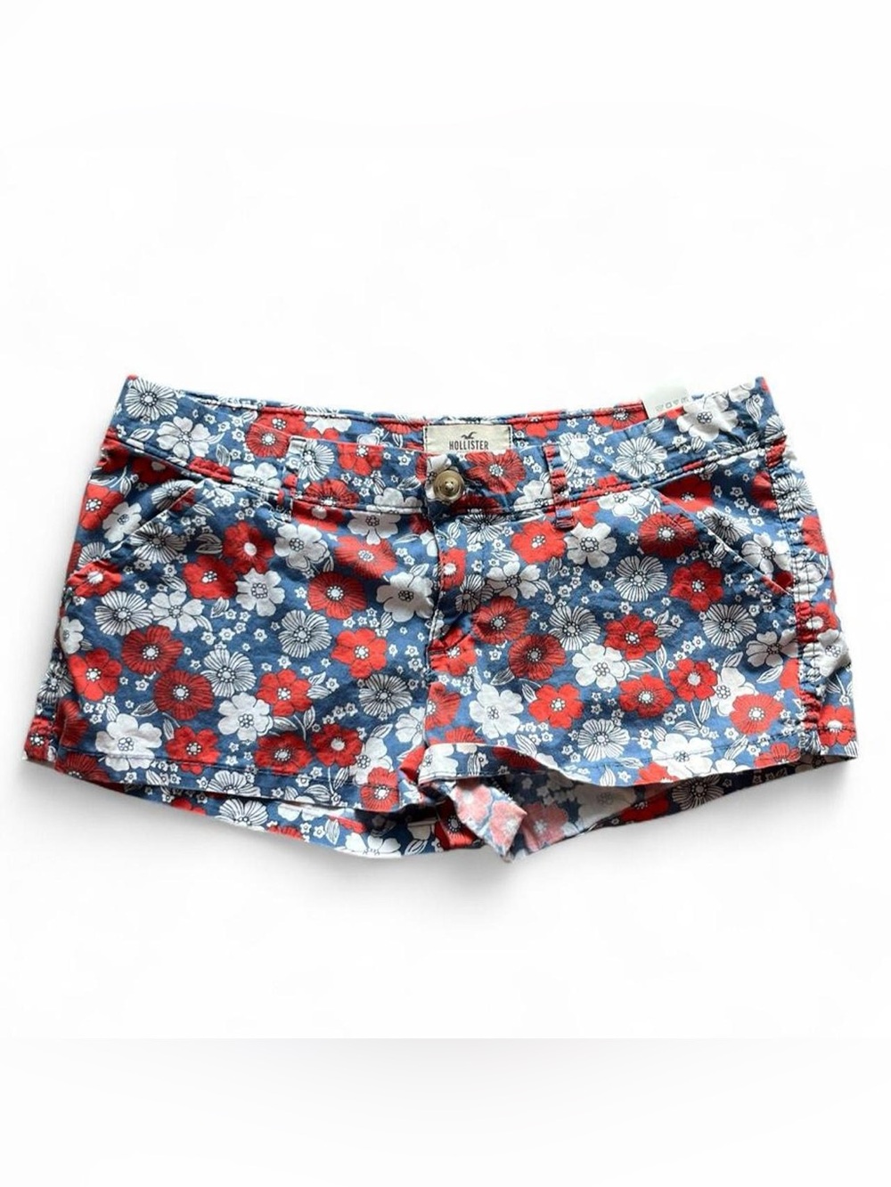Y2K 2000s Hollister Preppy Low Rise Floral Shorts Juniors 3